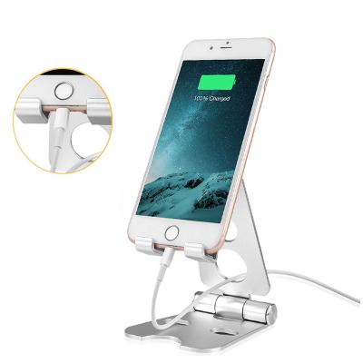 China Aluminum Adjustable Mobile Phone Holder Portable Foldable Desk Stand For iPhone Samsung Huawei MI OPPO VIVO for sale