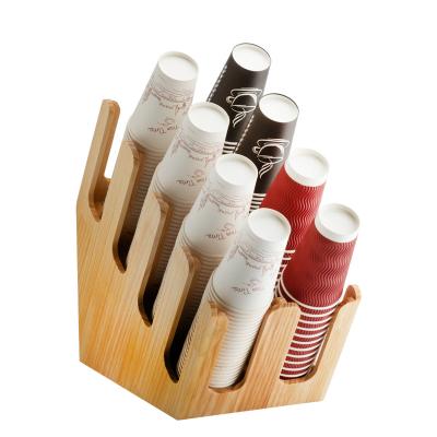 China Viable Kitchen Storage Rack Coffee Condiment Organizer Condiment Racks Cup Coffee Cup Holders and Lid Organizer for sale