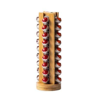 China Large Storage Dolcegusto Capsules Holder Sustainable Household 360 Nespresso Coffee Capsules Rotating Rack for sale