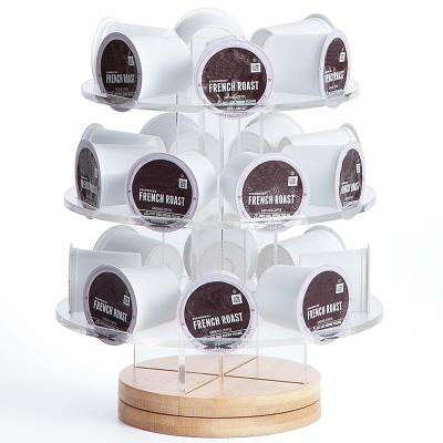 China K-Cup Storage Dolce Enthusiasm Nespresso Coffee Pod Capsule Desktop Rotating Stand Sustainable for sale