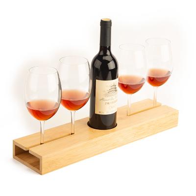 China OEM Countertop Wooden Wine Rack Commercial Modern Portable Wine Table Rack for sale