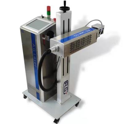 China CO2 Mopa Laser Marking Machine Air Cooled Flying Online Marker for sale