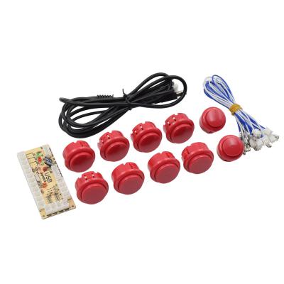 China High Quality Clip Button USB Panel DIY Arcade Kit For Game Machine Accessory 24/28mm for sale