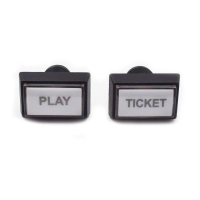 China Wholesale PC arcade push button PLASTIC TICKET led push buttons for game machine for sale