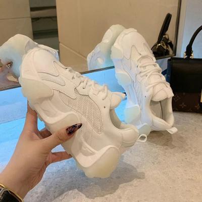 China Korean version luminous lace-up torre shoes female round mesh female breathable summer head joker tide 2021 octopus sports shoes for sale