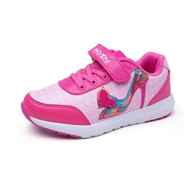 China Breathable Girls Lace Up Sports Shoes Outdoor Wear-resistant Lightweight Fashion Children's Shoes for sale