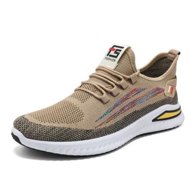 China Fashion Trend Men's Shoes Flight Woven Color Matching Breathable Sports Single Shoes Shape Casual Student Running Shoes for sale