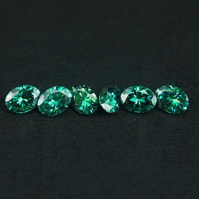 China Color Set or Synthetic Gemstone of Emerald Loose VVS Moissanite Diamond Green Jewelry Making Stones from Fire for sale