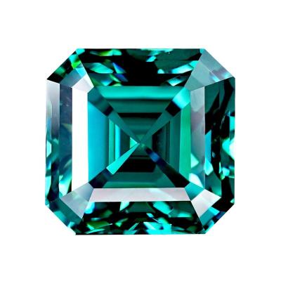 China Fire SICGEM 6 Mm 1 Color Set Or Asscher Carat 6 Cut Emerald Color Vvs Moissanite Loose Dark Green Stones for sale