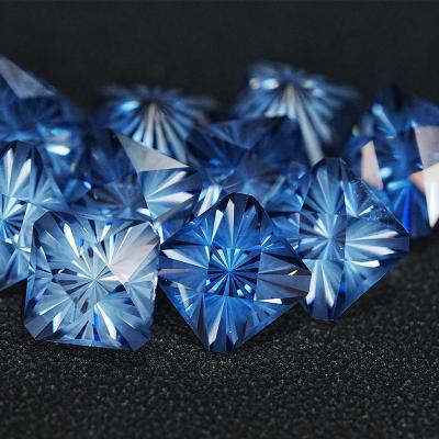 China Game or Fire SICGEM New Color Moissanite Fascinated Factory Price VVS Diamond Moissanite Fancy Colored Blue Loose Cut Stone for sale