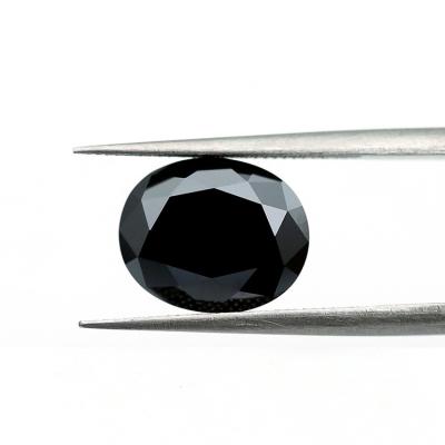 China Color Set Or Oval Fire Stone Moissanite Price Per Carat D Color Black Moissanite for sale