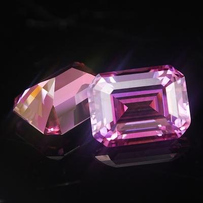 China Hot sale SICGEM VVS1 SICGEM VVS1 sale gemstone pink moissanite color diamond shape moissanite jewelry custom hot pink green gemstone squares for sale