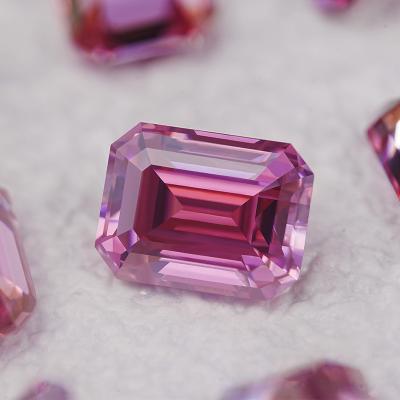 China Fire SICGEM 7*9 mm High Quality Loose Gemstone VVS Loose Diamond 3ct Diamond Color Set Or Jewelry Making Raw Emerald Pink Stone for sale