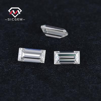 China SICGEM 0.5CT Colorless Fire Colorless Moissanite Single Wand Set Lab-Created Excellent D Cut E-F Loose Gemstones for sale