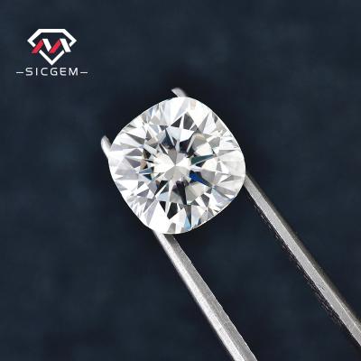 China SICGEM Fire Color Play or Wholesale 6mm 1Ct Cushion Moissanite Stone Loose Diamonds for sale