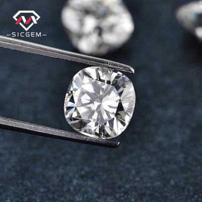 China Color Set or Loose Diamonds Best VVS 1 to 11 Carat Cushion Cut Moissanite Gem Stones Custom Fire SICGEM Size for sale