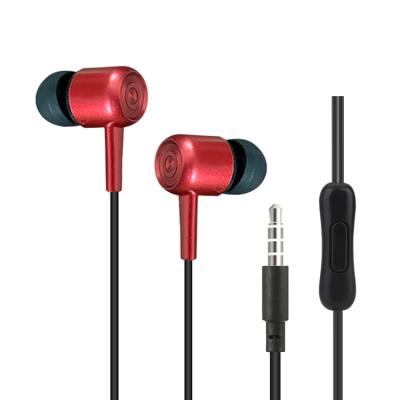 China Portable and Comfortable Earbuds In-Ear 3.5mm Plug Wearing Wired Headphones With Microphone Sports Workout Wired Headphones for sale