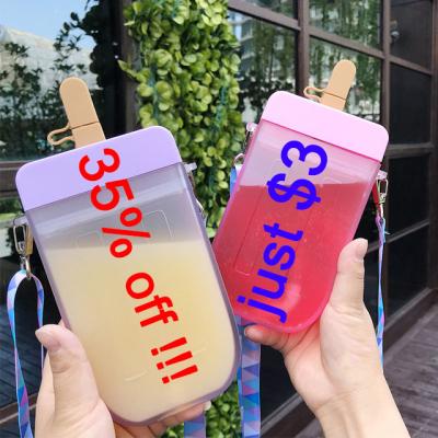 China DAY DELIVERY Cross Fashion - Cute Ice Cream Drinks Plastic Popsicle Body Purse Bag Cup Purses With Straw for sale