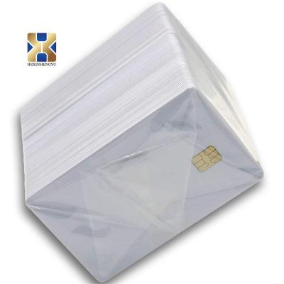 China plastic pvc with chip SLE4442 white color custom icsecurity smart white key card for sale