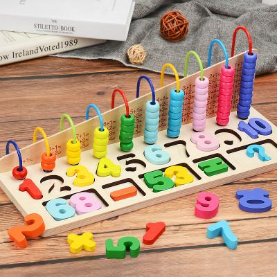 China Eco-Friendly Teaching Aid Montessori Wooden Toys Puzzle Math Early Educational Toys Kids Toys For Children for sale