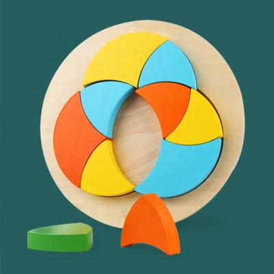 China DIY Practice Kids Learning Montessori Educational Geometric Toy Wooden Tangram Puzzle for sale