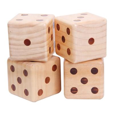 China Game Play Dies Rounded Solid Wood Factory BBQ Yard Large Picnic Outdoor Game Blackout Game Dies for sale