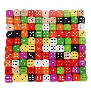 China Game Play Dice Entertainment Party Custom Colorful Family Playset Kid Toys Wooden Round Corner Dice for sale