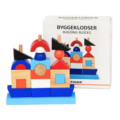 China Environmental Custom Creative Funny Stacking Wooden Toy Set Building Block Puzzle Irregular Shape Table Wooden Set for sale