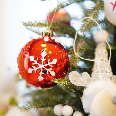 China Fun Novelty Plastic Christmas Ornaments Crafts Decorating Christmas Tree 8cm Christmas Balls Pendant for sale