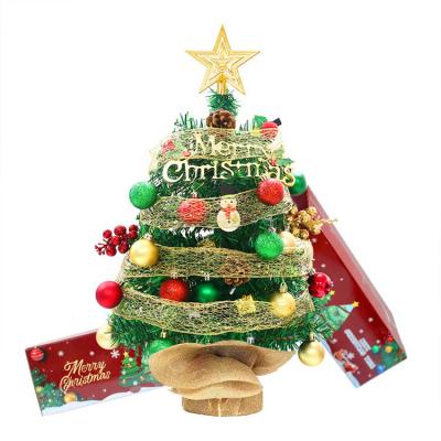 China PVC DIY Artificial Mini Christmas Tree With Lights Christmas Decorations Small Christmas Tree for sale