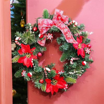 China Party Stage Door Railing Wall Christmas Wreath Decorated Customized Decorative Artificial Wreath for sale