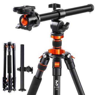 China K&F PORTABLE Professional Concept Head Aluminum Video Camera Tripod Metal Camera Stand with Lightweight Tripod for sale