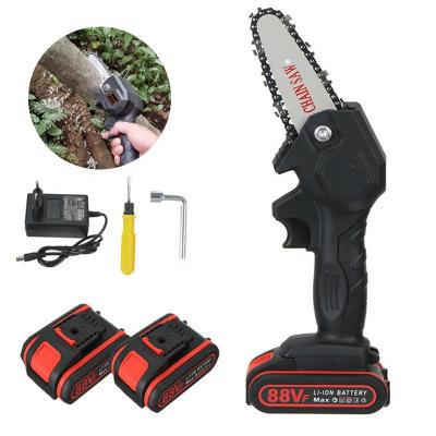 China 550W Rechargeable Mini Electric Chain Saw One-Hand Lithium Battery Woodworking Cordless Garden Chainsaw Anti-Skid Cutter Woodworking Tool for sale