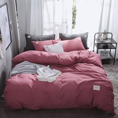 China Nondisposable Custom Bedding Set Solid Color Luxury Bedding Kit Rayon Satin Duvet Cover Set Twin King Queen Size Bed Set 2pcs/3pcs/4pcs for sale