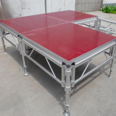 China Aluminum Alloy Stage , Red 1.22x1.22m Indoor And Outdoor Performance Stage Whwt01 for sale