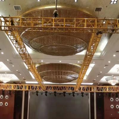 China Aluminum Stage Truss Stage Lighting Square Screw Truss For Events 400x400mm Gold Spray Whtr-361we8300400 for sale