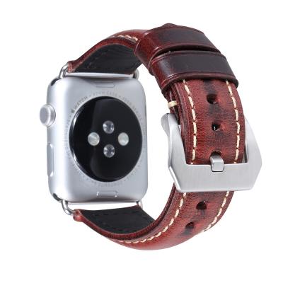 China Durable / Vintage Sport Leather Strap Replacement For Apple Watch Band 44mm 40mm 42mm 38mm For iWatch Series 5 4 3 2 1 for sale