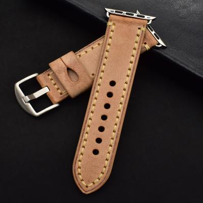 China High Quality Leather Watchband 38mm 40mm 42mm 44mm For Apple Watch Series 1 2 3 4, For Apple Watch Genuine Leather Band for sale