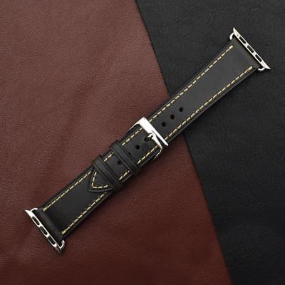 China Durable For Apple Watch Band 41mm 45mm , Leather Band Smart Watch Strap for sale