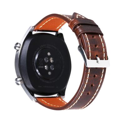 China Super Soft/Discolored/Waterproof Colorful Sports Leather Strap Mens Soft Watch Band for sale