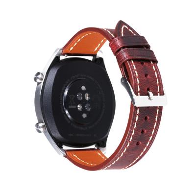 China Universal Vintage Watch Strap Charm Replacement Quick Release Style Genuine Leather Strap Watch Bands Very Soft/Discolored/Waterproof Band 22mm 24mm for sale