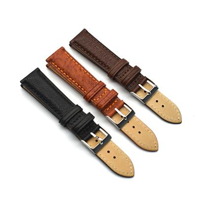 China China Supplier 24mm Durable Italian Bronzed Genuine Leather Wrist Watch Strap Band for sale