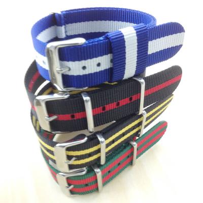 China Durable Competitive Price Nylon Wrist Watch Band Straps 18mm 20mm 22mm NATO Luxury Custom 24mm Nylon Watch Strap for sale