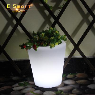 China Large Plastic LED RGB Light Plants Pots , Led Flower Pots For Outdoor Use for sale