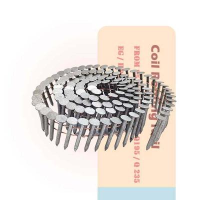 China Pan China Factory  Q195 Q235 Big Head Coil Roofing Nails Galvanized roofing coil nails Plated Felt Nail Smooth Ring Shank for sale