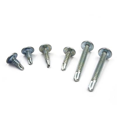 China Pan Zinc Plated Extra-wide Wafer Truss Head Self drilling Screw China Factory for sale