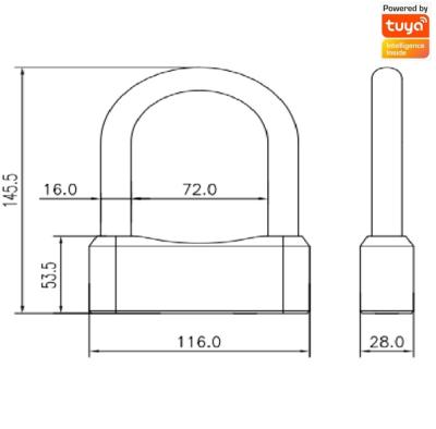 China Large Fingerprint Super Smart Electronic App Wooden Tuya Remote Door Lock Warehouse Doors Luggage Case Suit Warehouse Doors Bicycle Cabinet Warehouse Dorms Lock Padlock for sale