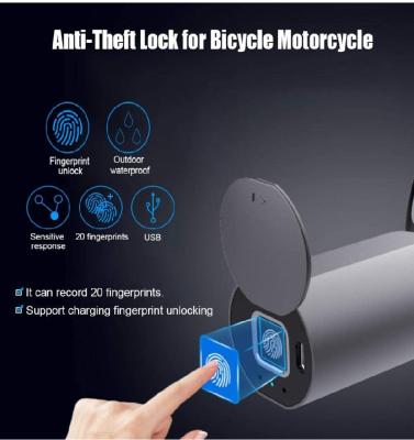 China Keyless Fingerprint Stainless Steel Cable Electric Scooters E Bike Lock Smart Bicycle Locks for sale