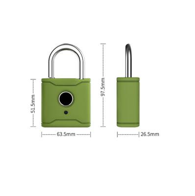 China New Design Large Size Custom APP Digital Fingerprint Fast Delivery Smart Padlock 63.5*97.5*26.5mm for sale