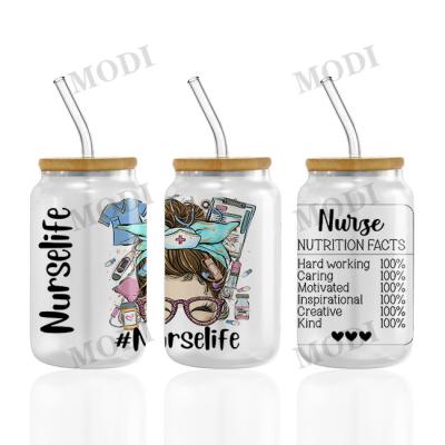 China DIY UV DTF Transferências de embrulho de taça personalizadas para tumblers de vidro Libbey com design personalizado à venda